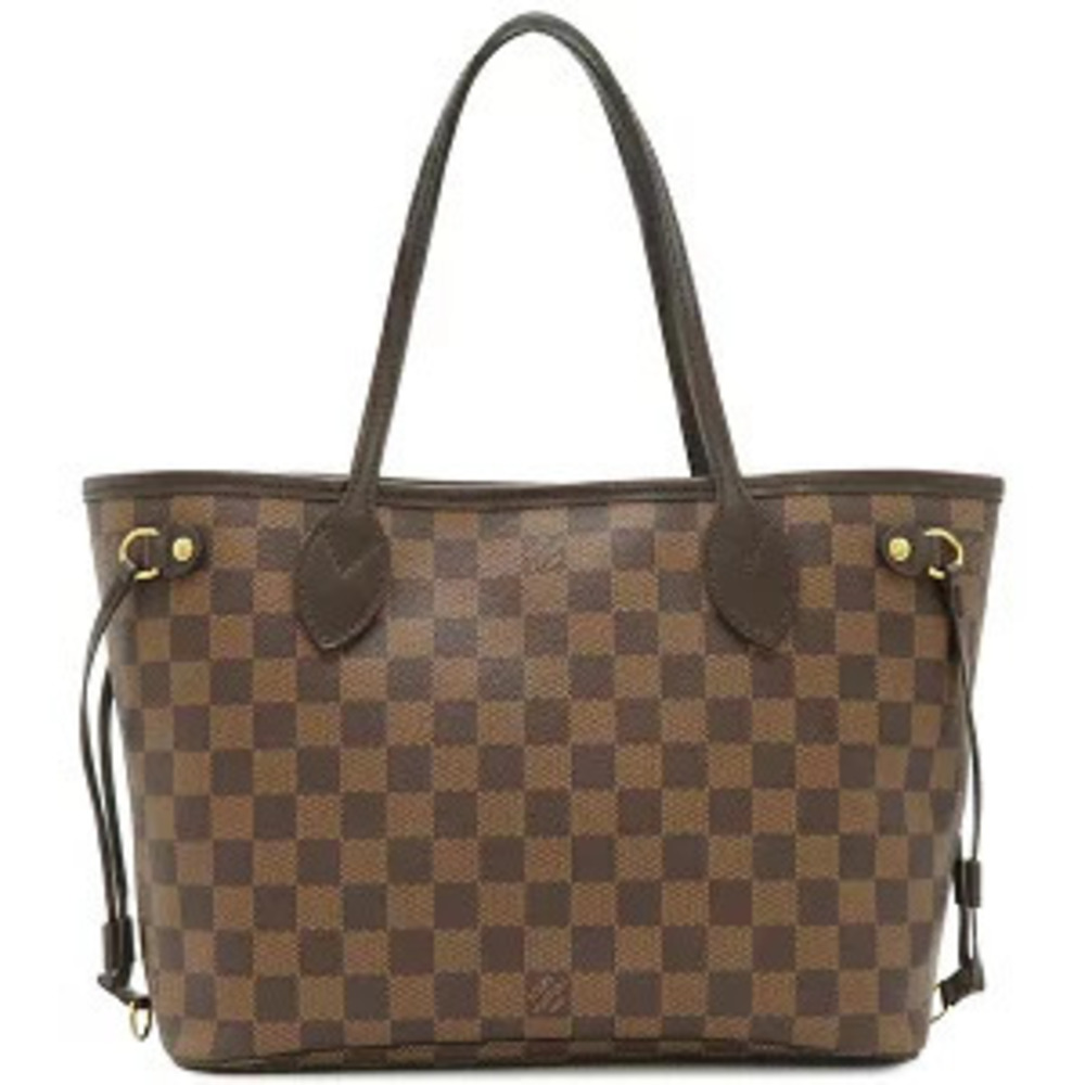 Louis Vuitton Neverfull Tote Bag Damier Canvas Ebene Brown Handbag